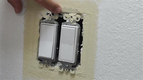 electrical box drywall patch|fix drywall around electrical box.